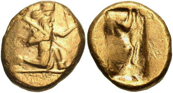 Persian Gold Daric. Bible coin from the time of king Ahasuerus, Esther ...