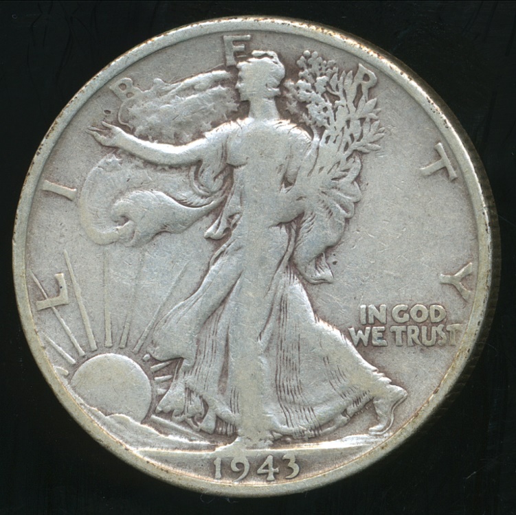 United States, 1943-S Half Dollar, Walking Liberty (Silver) - Fine