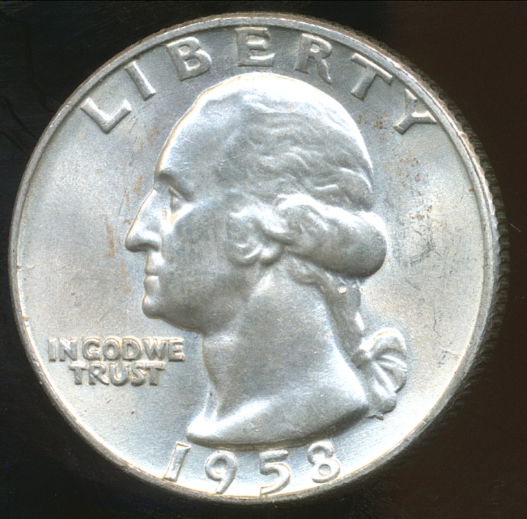 United States, 1958D Quarter Dollar, Washington (Silver) Uncirculated