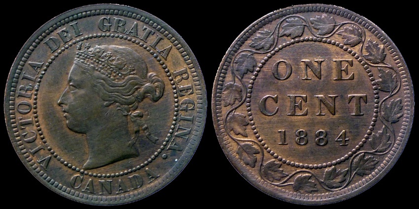 Canada - one cent 1884 - obverse 1 - r!